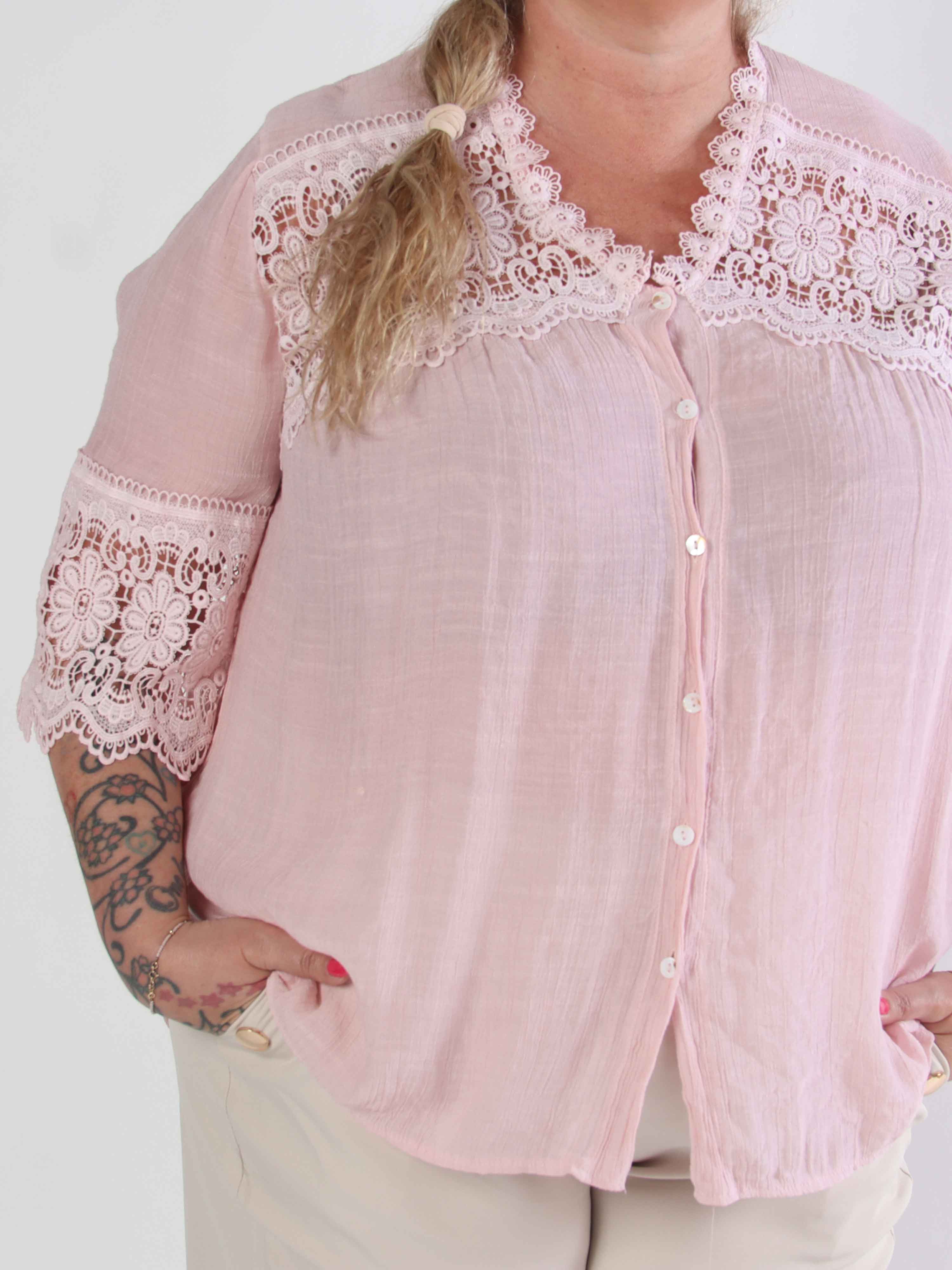 Alva - Söt tunika i plusstorlek med söta broderade ärmar
